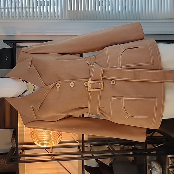 Anne Klein Jackets & Blazers - Anne Klein Light Brown Belted Blazer
